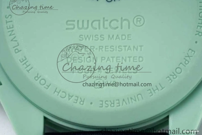 0305 SoftTouch Speedmaster Misson On Earth 1:1 Best Edition Blue Dial On Nylon Strap Quartz 7859